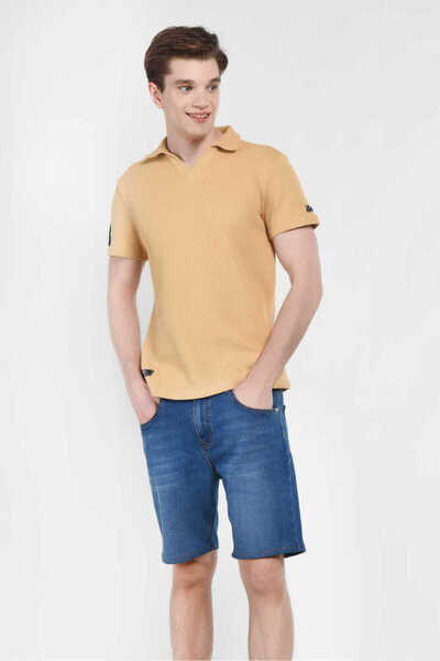 UCLA Ανδρικό μπλουζάκι με στάμπα με γιακά πόλο Russel Brown