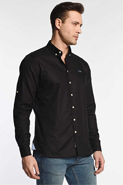 UCLA Ανδρικό πουκάμισο Jackson Black Oxford Embroidered