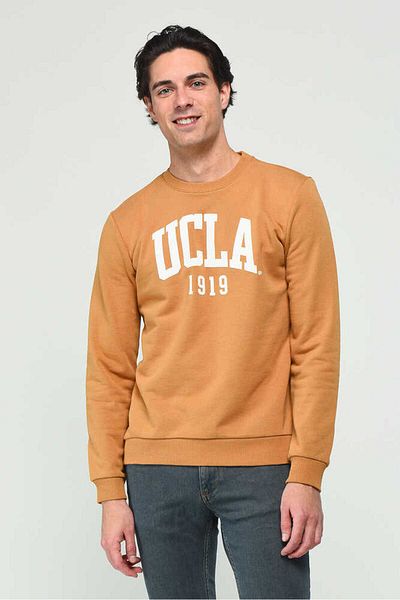 UCLA Hanorac pentru bărbați cu imprimeu cu decolteu roșu Baldwin