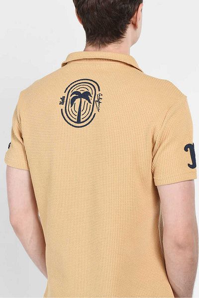 UCLA Tricou pentru bărbați cu guler polo maro Russel