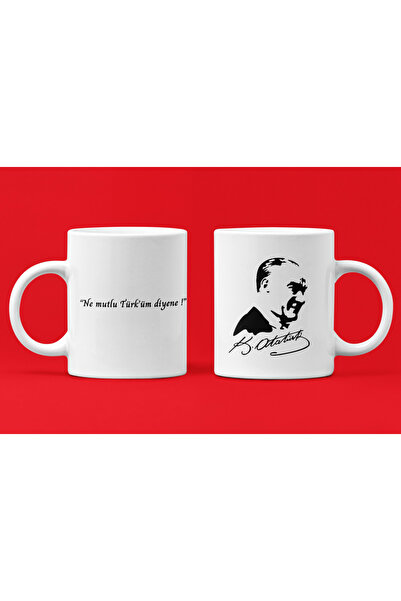 Nino Store Ataturk Printed Gift Mug with Photo and Signature for You Saying "...