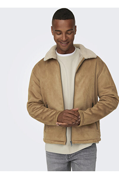 Only & Sons Kahve Erkek Mont 22026162_ONSROYCE SHEARLING JACKET