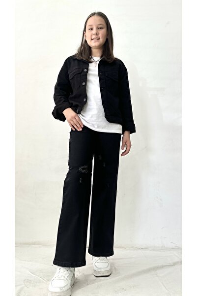 rois kids سترة جينز سوداء للأطفال
