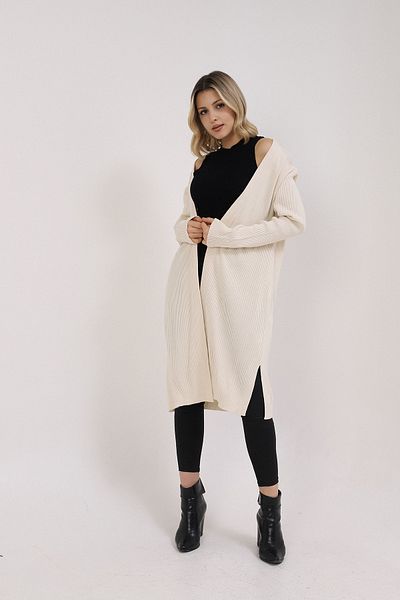 İKLİM LİFE RIBBED CARDIGAN WITH STRAPS
