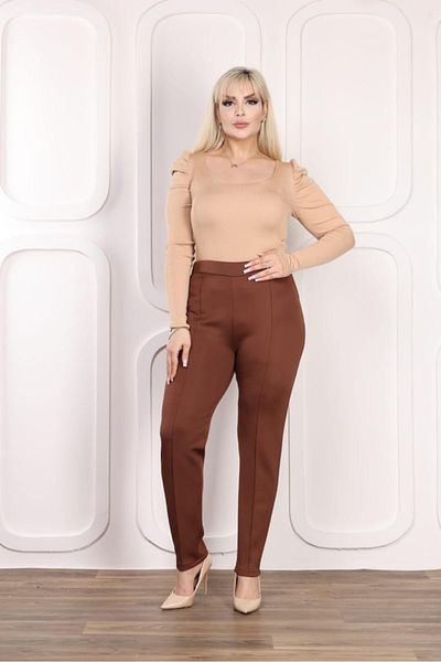 Esina Women &Apos; S Trousers with Scuba Fabric - Diver Ankle Length, Iron Stitching