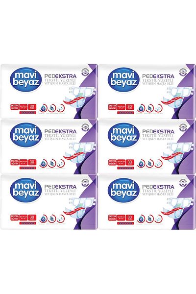 Mavi beyaz Pad Extra Textile Surface Adult Waistband Patient Diapers Xl Extra Large 180 Pieces
