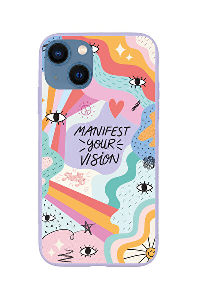KaffCase حافظة هاتف Iphone 14 Manifest Manifest Your Vision مطبوع عليها تصميم...