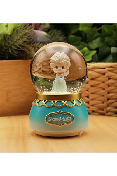 HEDİYEBİZİZ Disneyland Peri Masalı Işıklı ve Müzikli Kar Küresi Büyük Boy