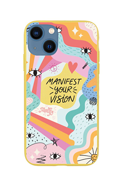 KaffCase حافظة هاتف Iphone 14 Manifest Manifest Your Vision مطبوع عليها تصميم...
