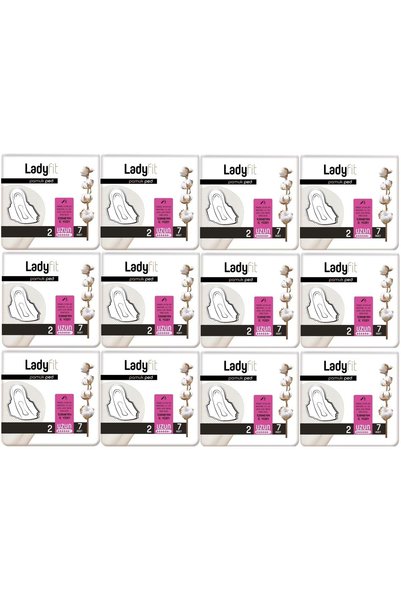 Lady Fit Ladyfit Cotton Pad Long Set of 12 (Inner Piece 84) (12pk*7)