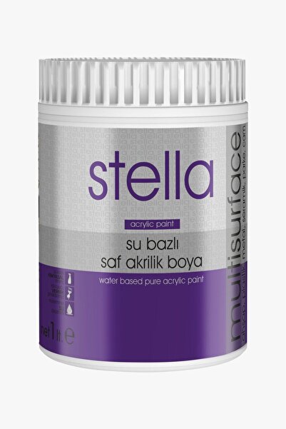Stella Su Bazlı Saf Akrilik Boya Beyaz 1 Lt