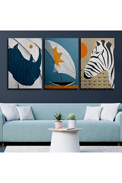 HOMEPACK Set de 3 Pictură murală Canvas Canvas Print Boho Classic Modern HP210