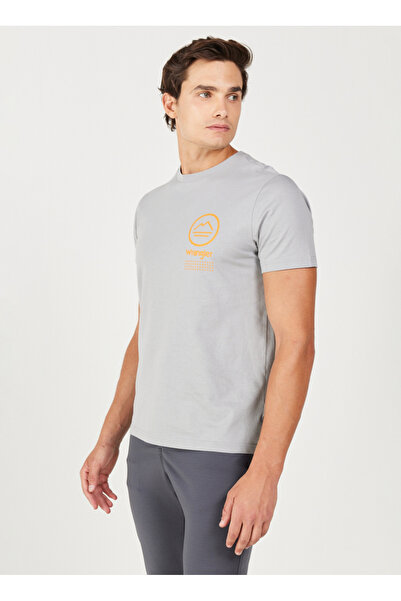WRANGLER Crew Neck Gray Men's T-Shirt W232541035 Crew Neck T-shirt