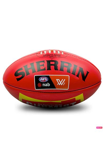 AVESSA Sherrin Afl Game Ball American Football Real Leather American Football Red