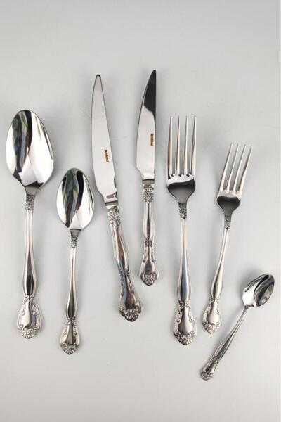 Digithome Queen 12 Kişilik 84 Parça Paslanmaz Çelik Çatal Kaşık Bıçak Takımı Gümüş – Uk 001 C320.113