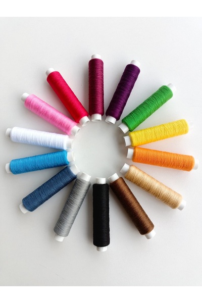 fabricorg 200 m X 14 Colors 120 Count Machine & Hand Sewing Thread Set