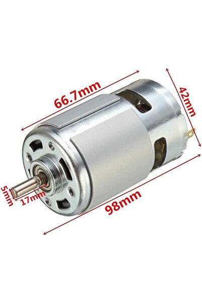 Genel Markalar Rs775 Dc Motor 24V 15000 Rpm Rulmanlı Şarjlı Matkap Cnc Motor