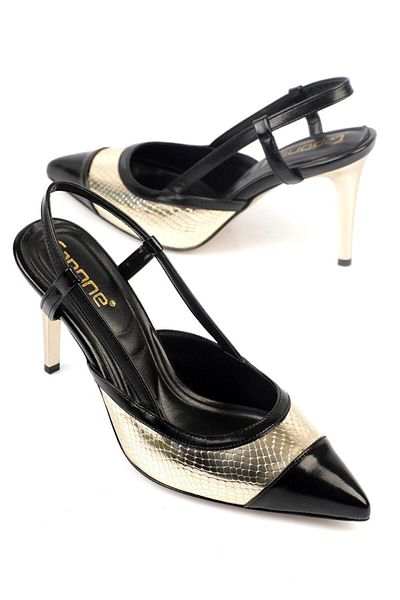 Capone Outfitters Open Back Mid Heel Soft Padded Sole Women's Shoes