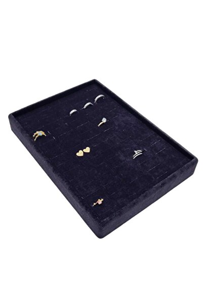 Aydın Decor Küçük Boy Süet Kumaş Batırmalı Yüzük Düzenleyicisi 24-17,5 cm (Ay...