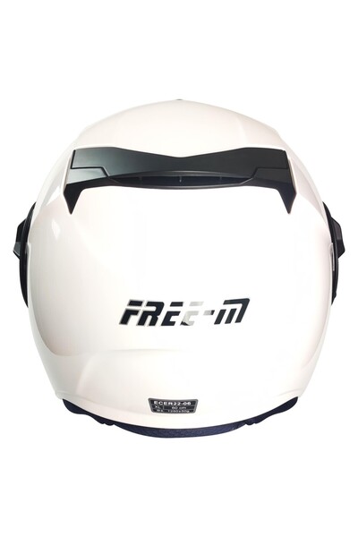 Free-M FREEM FR-665 YARIM KASK GÜNEŞ VİZÖRLÜ WHİTE (L)