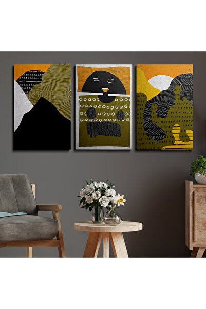 HOMEPACK Set od 3 platna za zidne slike, boho klasične moderne slike na platn...