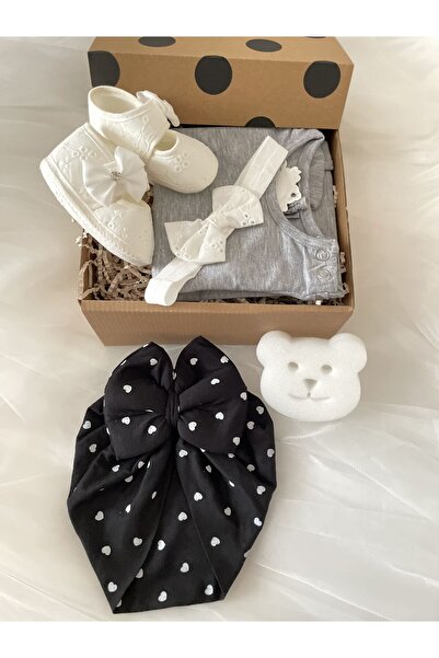 MASALBABY Kız Bebek Saç Bonesi Seti / Yeni Doğan Hediyelik /