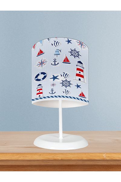 MEKTA HOME Sailor Motif Baby and Children's Room Patterned Lampshade