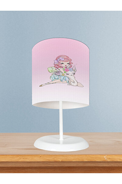MEKTA HOME Girl and Sweet Cat Patterned BABY AND KIDS ROOM - Princess Lampshade
