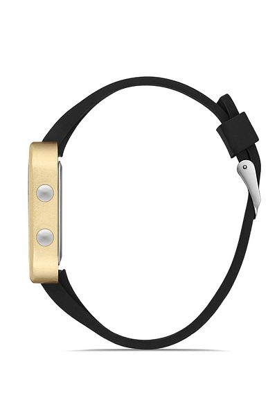 Aqua Di Polo 1987 ساعة يد رقمية بإضاءة LED سيليكون باللون الأسود للجنسين Apwr033002