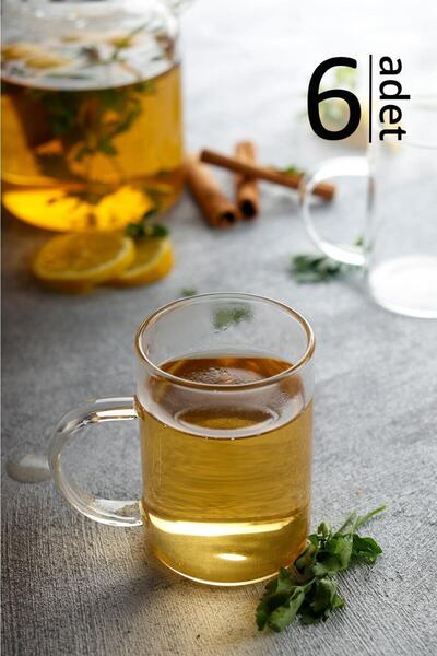HOMENIVA طقم مج زجاج بوروسيليكات 6 قطع