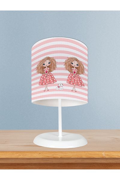 MEKTA HOME Twin Girl Patterned Striped BABY and CHILD Lampshade