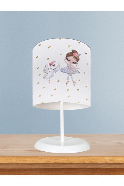 MEKTA HOME Ballerina Patterned Girl and Swan Lampshade - BABY and KIDS ROOM