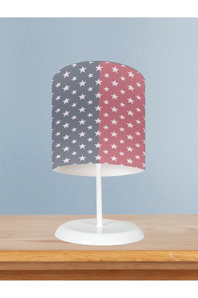 MEKTA HOME Star Patterned and Two Colored Baby and Children's Room Lampshade