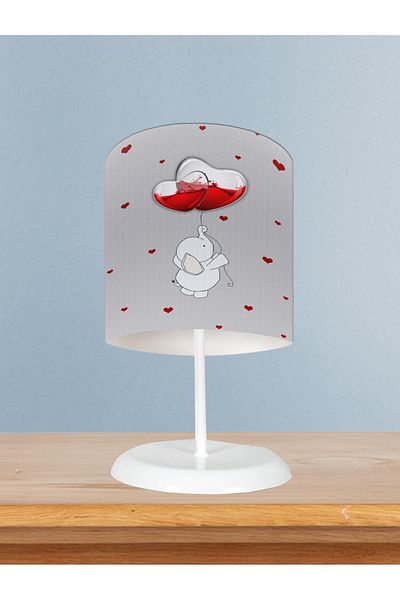 MEKTA HOME Elephant and Heart Balloon Patterned Baby and Children's Room Lampshade