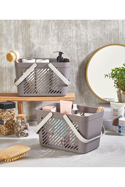 Bayev 4 τμχ Γκρι οργάνωση κουζίνας Καλάθι ρούχων πολλαπλών χρήσεων Τσάντα μπάνιου Καλάθι φορητή οργάνωση