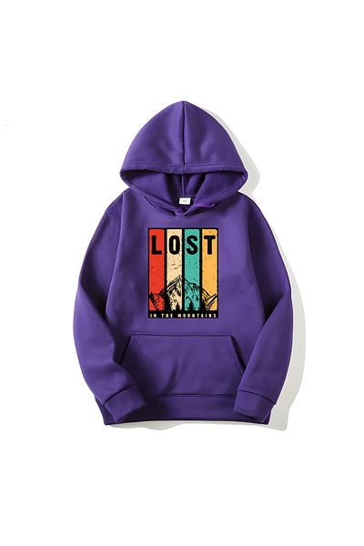 MAGORS Μακρυμάνικο φούτερ SVART WEAR Lost Mountains με εμπριμέ βαμβακερή κουκούλα