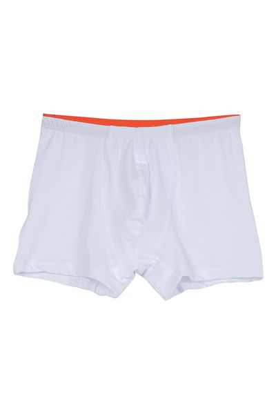BSM Ανδρικό κοντό μπόξερ υψηλής ποιότητας Modal Lycra Άνετο μαλακό λευκό ψεύτικο καουτσούκ