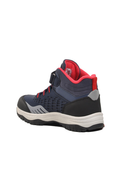 Aspor 1391-F Navy Blue-Red Children's Outdoor Boots with Fleece Inside