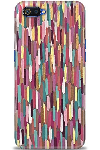 MRCİLETİSİM حافظة Realme C2 مطبوعة بدقة HD - لون ملون + واقي شاشة كامل