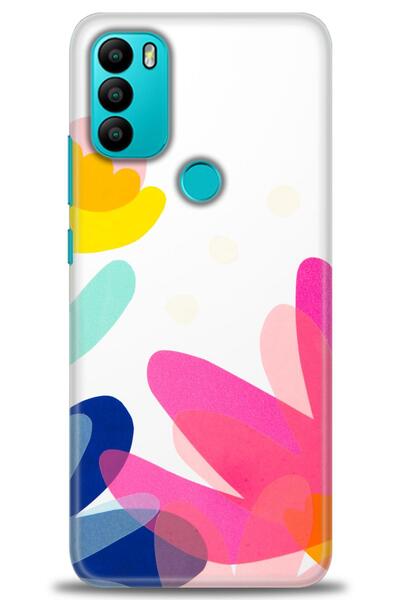 MRCİLETİSİM General Mobile Gm 21 Plus Case Hd Printed Case - Flower + Full Screen Protector