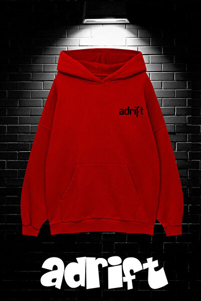 Adrift Los Angeless Unisex Oversize Kapüşonlu Sweatshirt - Худі з капюшоном і кишенею-кенгуру