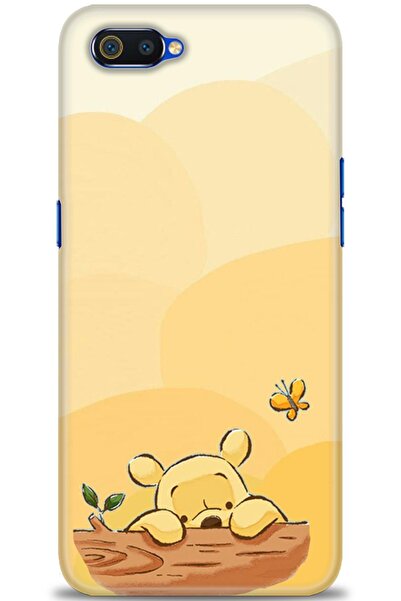 MRCİLETİSİM حافظة Realme C2 مطبوعة بدقة HD - ويني وفراشة + واقي شاشة كامل