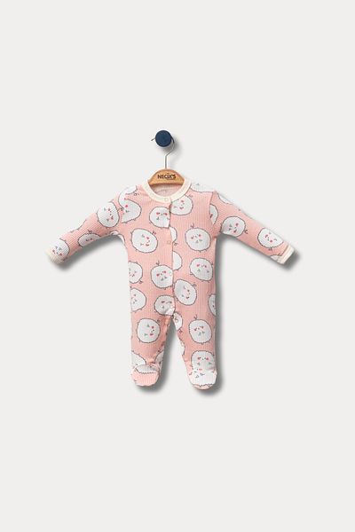 Necix's Gent Baby Girl Jumpsuit Set of 3 100% Cotton 0-6 Months