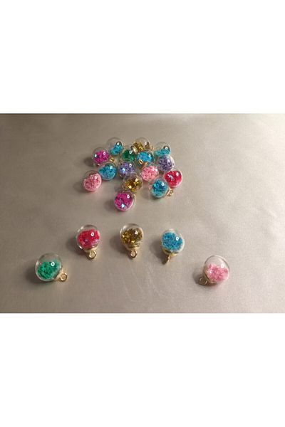 PASAMİA 2 Pieces Colorful Bell Necklace Bracelet Pendant - Specify