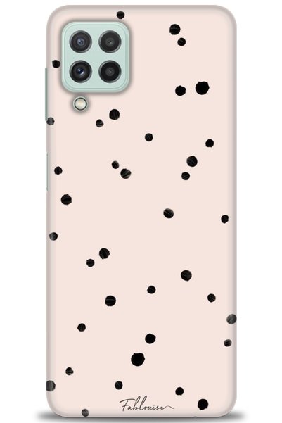 MRCİLETİSİM Samsung Galaxy M32 Case Hd Printed Case - Polka Dot + Full Screen...