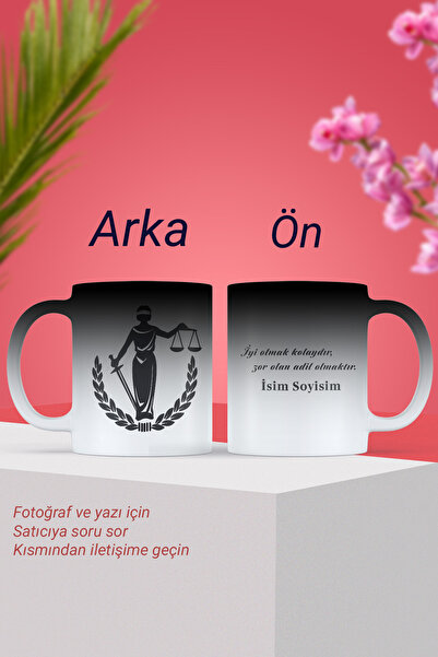 HediyeLabs Kişiye Özel Hakim, Savcı, Avukat İsim Baskılı Kupa Bardak, Sevgili...