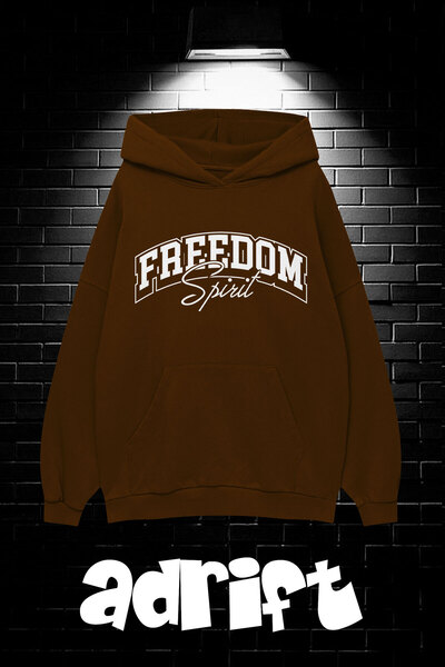 Adrift Унисекс суитшърт с качулка и кенгуру джоб Brave Hoodie