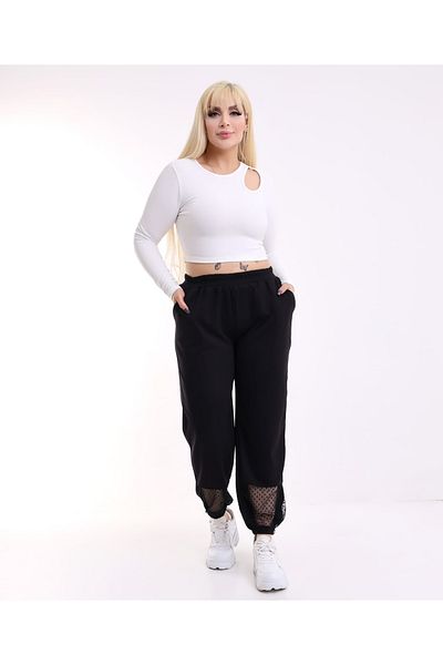 Esina Γυναικεία φούτερ με διχτυωτό πόδι