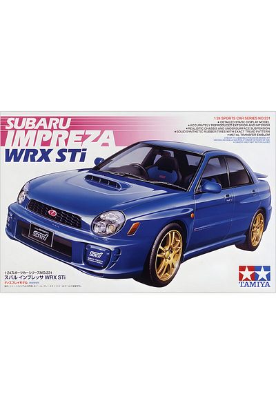 TAMIYA 1/24 Subaru Impreza WRX Sti Plastic Car Model Kit, Disassembled Hobby Set