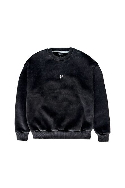 Eazy Co Hanorac gros Eazy Basic Oversize, unisex, cu model vintage, cu gâtul turn